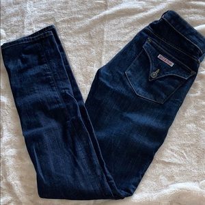 Hudson Carly flap straight jeans, sz 25